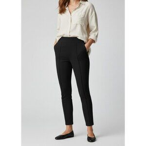Kendall + Kylie Black Slim-Fit Stretch Pants Size M Womens Tapered Leg High-Wais